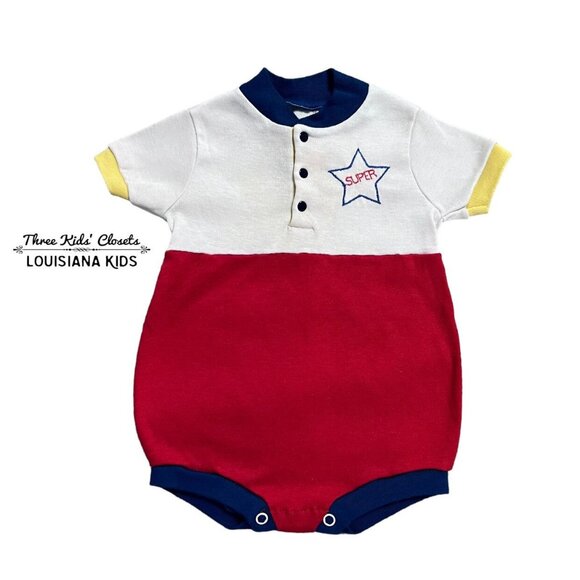 Vintage Toddletime Sz 1 Super Star Romper - Picture 1 of 7